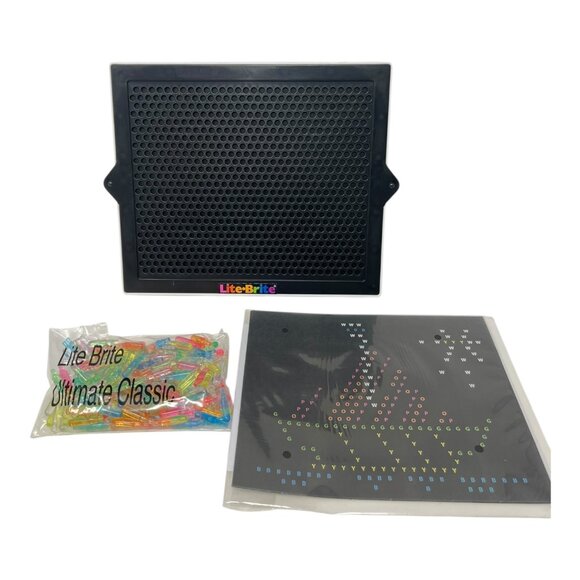 Lite Brite Kids Toy Fun Light Bright Game Set 214 Pegs Magic Screen Retro Style - Picture 7 of 7